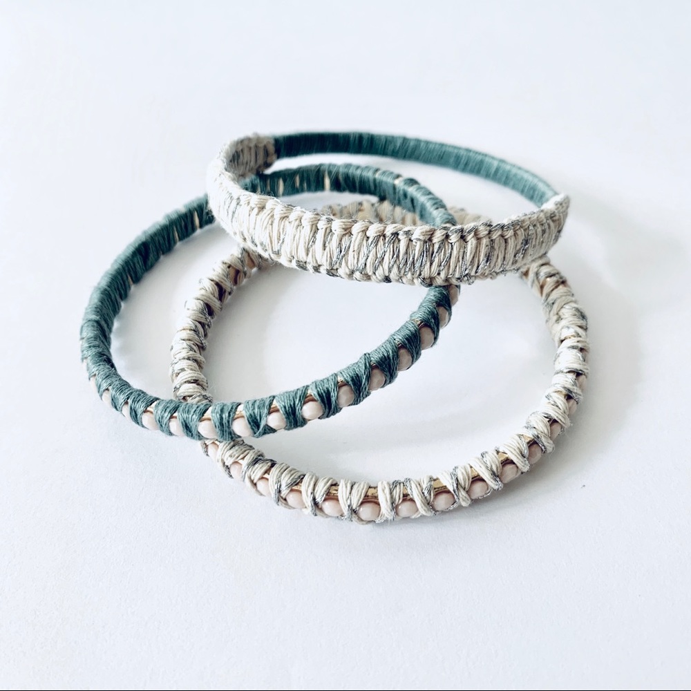STIX+STONZ 3 Piece Bangle Set - Handmade